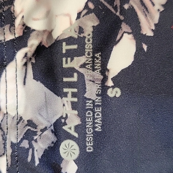 Athleta High Rise Challenge Bloom 7/8 Tights Midnight Madness Size S #385448 - Picture 8 of 12